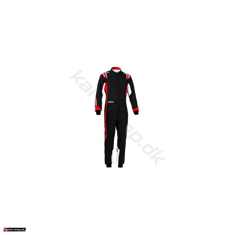 Sparco Thunder karting kredragt, sort/rd, Str. XS-XXL