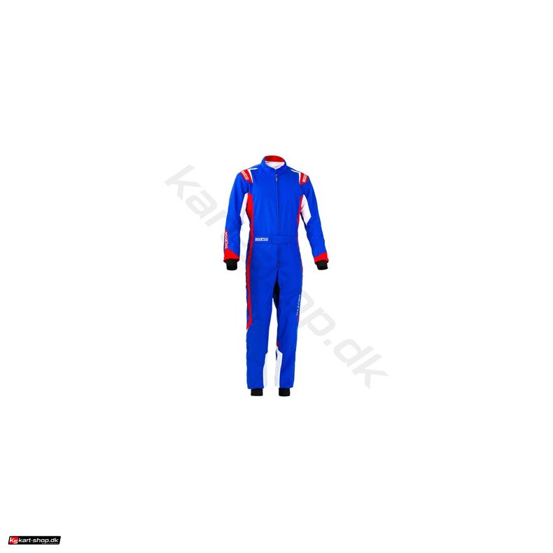Sparco Thunder brne karting kredragt, bl/rd, Str. 120-150 cm