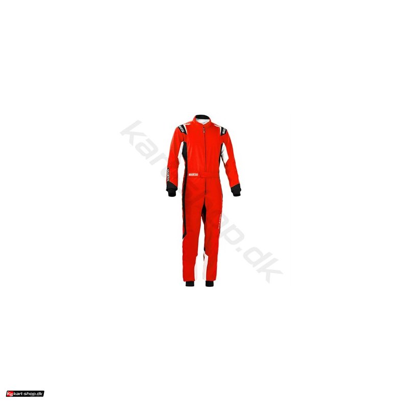 Sparco Thunder brne karting kredragt, rd/sort, Str. 120-150 cm