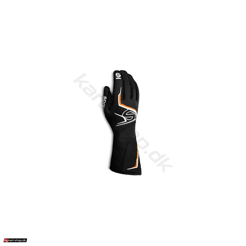 Sparco Tide handske, sort/orange fluo, str 8-13