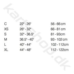 Tillett P1 ribbensbeskytter, sort, str. C - XL 