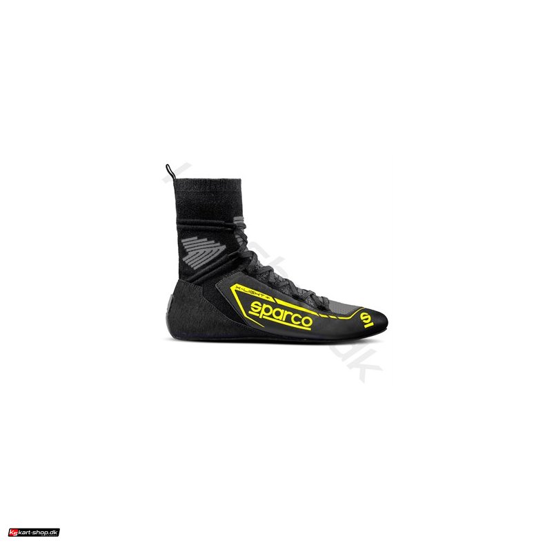 Sparco X-Light+ sko, sort/gul fluo, str. 39-46