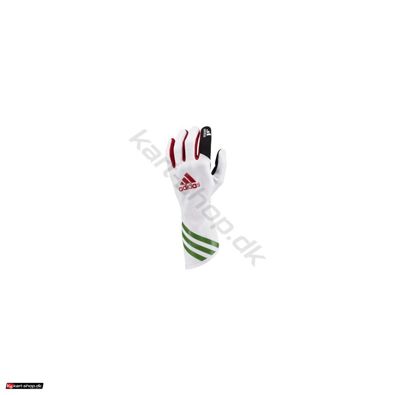 Adidas Kart XLT krehandske, hvid/rd/grn, str. XXS-XL